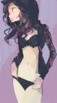  1girl amiami black_hair black_panties bra female lace looking_away navel panties solo underwear 
