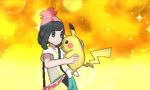  3d animated animated_gif black_hair female female_protagonist_(pokemon_sm) hat pikachu pokemon pokemon_(game) pokemon_sm throwing 