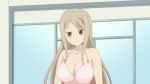  1girl animated animated_gif bikini breasts cleavage large_breasts noda_kotone pink_bikini sakura_trick screencap solo string_bikini swimsuit 