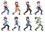  00s 10s 6+boys 90s aiakasa-sakura backwards_hat baseball_cap black_hair blue_eyes brown_eyes brown_hair calme_(pokemon) closed_eyes denim fingerless_gloves glasses gloves gold_(pokemon) gold_(pokemon)_(classic) green_hair grey_eyes hat jacket jeans kouki_(pokemon) kyouhei_(pokemon) leggings male_focus md5_mismatch multiple_boys n_(pokemon) open_clothes open_jacket pants pokemon pokemon_(game) pokemon_bw pokemon_bw2 pokemon_dppt pokemon_gsc pokemon_rgby pokemon_rse pokemon_sm pokemon_xy ponytail pose red_(pokemon) red_(pokemon)_(classic) red_eyes scarf shoes short_hair shorts sneakers sunglasses sunglasses_on_head touya_(pokemon) visor_cap yellow_eyes yellow_gloves yuuki_(pokemon) z-move 