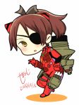  1girl bandage bodysuit brown_hair chibi cosplay evangelion:_2.0_you_can_(not)_advance evangelion:_3.0_you_can_(not)_redo eyepatch kantai_collection machinery namesake neon_genesis_evangelion pilot_suit plugsuit ponytail rebuild_of_evangelion shikinami_(kantai_collection) shikinami_asuka_langley_(cosplay) shima_noji_(dash_plus) short_hair solo souryuu_asuka_langley souryuu_asuka_langley_(cosplay) yellow_eyes 