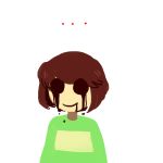  ... androgynous blood blood_from_mouth bloody_tears brown_hair chara_(undertale) chibi commentary empty_eyes oxi_(oxidization) shirt simple_background smile solo spoilers striped striped_shirt transparent_background undertale 