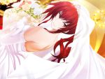  1girl long_hair maji_de_watashi_ni_koi_shinasai! margit_eberbach redhead smile solo standing wedding_dress 