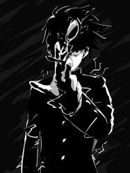  black_vinegar_middle_school_uniform bowl_cut brothers gakuran highres kageyama_ritsu male_focus mob_psycho_100 psychic salt_middle_school_uniform school_uniform siblings siya_ho spirit telekinesis 