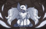  absol androgynous artist_request brown_eyes furry mega_absol pokemon solo wings 
