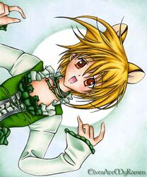  1girl animal_ears blonde_hair elves_ate_my_ramen fruits_basket smile solo souma_kisa tiger_ears 