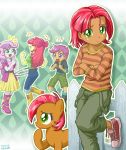    4girls apple_bloom babs_seed dual_persona hula_hoop multiple_girls my_little_pony my_little_pony_equestria_girls my_little_pony_friendship_is_magic personification scootaloo sweetie_belle tagme uotapo 