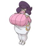  10s 1girl breasts glasses green_eyes huge_breasts pokemon pokemon_(game) pokemon_sm purple_hair solo sweater turtleneck_sweater wicke_(pokemon) 