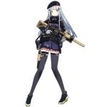  artist_request assault_rifle beret blue_hair girls_frontline gloves green_eyes gun handgun hat heckler_&amp;_koch hk416 hk416_(girls_frontline) long_hair looking_at_viewer magazine_(weapon) official_art pistol rifle thigh-highs weapon 