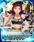  00s 1girl breasts female gloves hair_ornament hat large_breasts long_hair looking_at_viewer naomi_fluegel official_art redhead solo spiky_hair zoids zoids_shinseiki/zero 