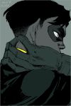  00s 1boy 2009 batman_(series) black_hair blue_eyes cape dc_comics domino_mask gloves male_focus ricken robin_(dc) solo tim_drake 