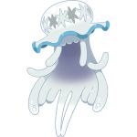  full_body jellyfish no_humans official_art pokemon simple_background solo sugimori_ken tentacle ub-01 