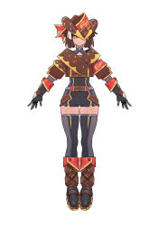 1girl absurdres armor boots cowboy_hat doumaru genderswap genderswap_(mtf) goz-zz hat highres kamen_rider kamen_rider_gavv_(series) kamen_rider_valen rider-tan solo