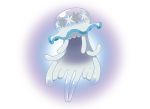  10s commentary full_body gradient gradient_background jellyfish no_humans official_art pokemon pokemon_(game) pokemon_sm solo tentacle transparent ub-01 ultra_beast 