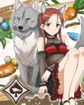  animal_ears minna-dietlinde_wilcke official_art solo strike_witches tail wolf 