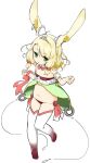 1girl animal_ears blonde_hair bowtie character_request copyright_request detached_collar earring female navel panties rabbit_ears sidelocks simple_background solo underwear white_background yagami_eiichi 