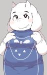  1girl artist_request black_eyes breasts female furry sheep simple_background solo toriel undertale 