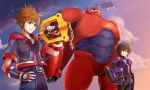  2boys baymax big_hero_6 hiro_hamada kingdom_hearts kingdom_hearts_iii multiple_boys robot sora_(kingdom_hearts) 