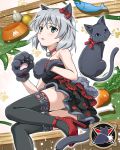 animal_ears cat cat_ears collar high_heels official_art paws sanya_v_litvyak solo strike_witches tail 