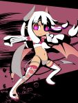  1girl child collar demon_girl demon_tail demon_wings elbow_gloves flat_chest gloves imp mon-musu_quest! mon-musu_quest:_paradox red_eyes ribbon rumi_(mon-musu_quest!) short_hair solo succubus tail thigh-highs white_hair wings 