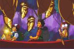  90s animated animated_gif boat kakuna kasumi_(pokemon) lantern lowres on_water paddle paddling pikachu pokemon pokemon_(anime) satoshi_(pokemon) scared takeshi_(pokemon) togepi watercraft 