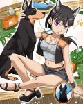  animal_ears dog eyepatch official_art sakamoto_mio solo strike_witches 