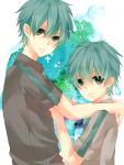  blue_hair child genderswap grey_eyes hatsune_mikuo male_focus short_hair vocaloid 