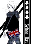  america axis_powers_hetalia bag blue_eyes glasses pants scarf short_hair sketch white_hair winter 