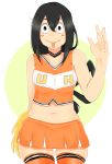  asui_tsuyu black_eyes black_hair boku_no_hero_academia cheerleader highres skirt thigh-highs 