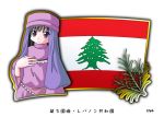  1girl black_hair flag lebanese_flag lebanon murakami_senami 