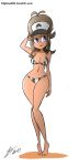  1girl bigdead93 bikini breasts female nintendo pokemon solo swimsuit touko_(pokemon) 