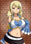  artist_request blonde_hair brown_eyes fairy_tail lucy_heartfilia skirt 