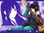  akiyama_mio bad_id blue_legwear don't_say_&quot;lazy&quot; fujimori_mikan guitar highres k-on! pantyhose solo wallpaper 