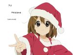  christmas hirasawa_yui k-on! santa_costume santa_hat transparent vector 