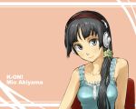  akg akiyama_mio bad_id black_hair headphones k-on! long_hair ponytail ryou_(effort) smile solo 