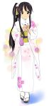  black_eyes black_hair highres japanese_clothes k-on! kimono long_hair ponytail side_ponytail solo sumomo_(tyc78503012) 