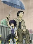  rain sitting umbrella yasojima_nejiro yasojima_nejiru 