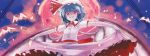  blue_hair child cropped dress gekkan-kurobuta grin hat kurobuta_gekkan moon red_eyes remilia_scarlet short_hair smile touhou wings 