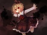  blonde_hair darkness hair_ribbon kusa outstretched_arms red_eyes ribbon rumia short_hair spread_arms touhou 