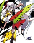  costume crossover flandre_scarlet hat ho-oh lugia parody pokemon ponytail red_eyes remilia_scarlet short_hair side_ponytail silver_hair swan_(doesu) swank tail touhou wings 
