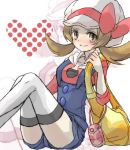 bag blush brown_eyes brown_hair cabbie_hat cellphone hat hat_ribbon heart kotone_(pokemon) lowres natsu315 overalls phone pokegear pokemon pokemon_(game) pokemon_gsc pokemon_heartgold_and_soulsilver purse red_ribbon ribbon short_twintails simple_background solo thigh-highs thighhighs twintails white_background white_legwear white_thighhighs zoom_layer 