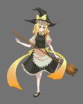  bad_id blonde_hair braid broom hat kirisame_marisa short_hair solo toufu touhou witch_hat yellow_eyes 