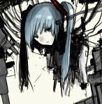  aqua_hair bad_id cable damage damaged hatsune_miku long_hair pale_skin twintails unknown_(artist) vocaloid wires 