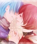  1girl bad_id choker couple hand_holding happy_birthday holding_hands jewelry kaito meiko ring smile vocaloid wii_(artist) wii_hola 