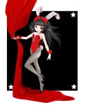  animal_ears bangs black_eyes black_hair blunt_bangs bow bunny_ears bunny_girl bunny_tail bunnysuit flat_chest gray_pantyhose hair_bow high_heels hime_cut k-on! long_hair pantyhose rabbit_ears shoes silk_sheet simple_background solo sparkle star tail tamayura_(artist) tamayura_(pixiv430265) wrist_cuffs 