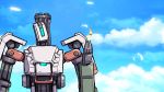  bastion_(overwatch) clouds feathers langbazi no_humans overwatch robot solo 