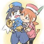  1boy 1girl artist_request black_hair cat character_request furry klonoa monkey orange_hair rabbit 