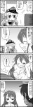 /\/\/\ 0_0 1boy 2girls 4koma admiral_(kantai_collection) anchor_hair_ornament ashigara_(kantai_collection) breasts cleavage closed_eyes comic commentary_request eyebrows eyebrows_visible_through_hair flat_cap greyscale hair_between_eyes hair_ornament hairband hat heart highres ikoma_nao kantai_collection large_breasts long_hair low_twintails military military_hat military_uniform monochrome multiple_girls one_eye_closed prinz_eugen_(kantai_collection) speech_bubble television thought_bubble translation_request turn_pale twintails uniform 