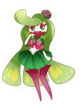  bishoujo_senshi_sailor_moon circlet cosplay full_body green_eyes green_skirt looking_at_viewer pink_(4chan) pokemon sailor_jupiter sailor_jupiter_(cosplay) skirt standing tsareena 