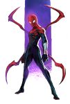  1boy absurdres bodysuit full_body highres male_focus marvel naratani solo spider-man spider-man_(series) superhero 